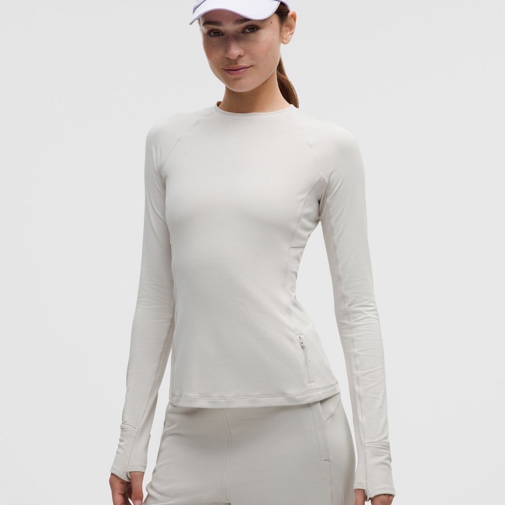 NWT Lululemon It's Rulu Long-Sleeve Shirt Updated Dove Grey Size Small